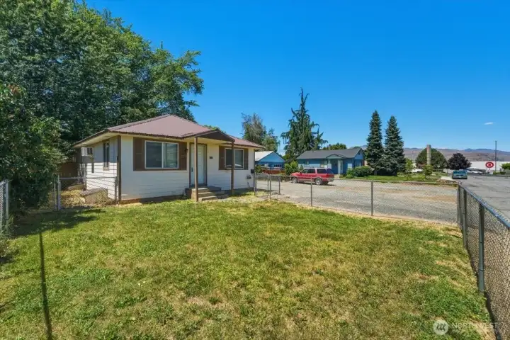 Upper unit has private fenced yard
