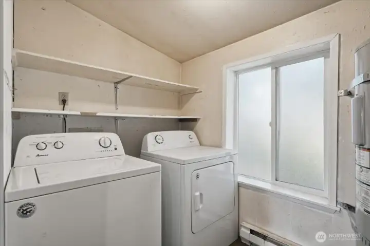 Utility room: washer and dryer are included with sale