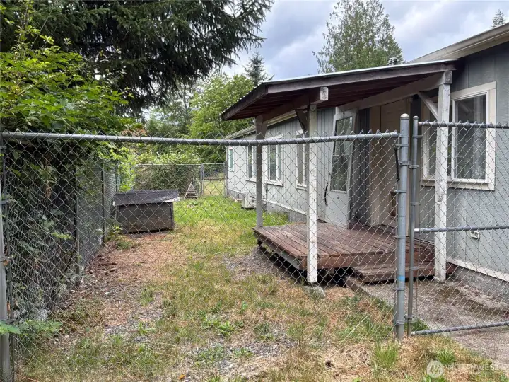 fednced rear yard
