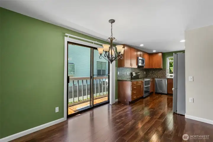 Slider Door to Backyard Deck