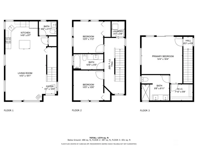 Floor plan with est. square footage