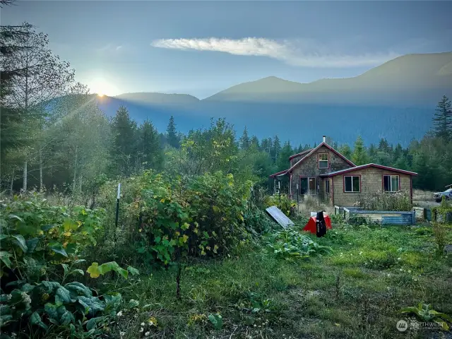 A fall evening picture of the homestead.