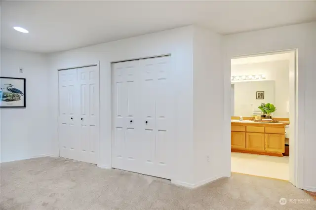 Lots of storage space next to guest bath