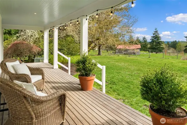 Expansive wraparound deck—perfect for morning coffee or sunset gatherings.