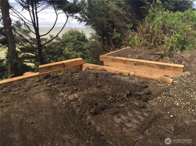 Stairway under construction.