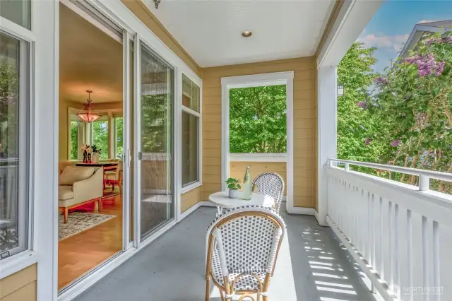 Covered deck with access from main living area