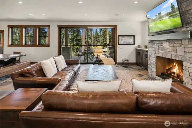 Living Room spacious with large slider to back patio