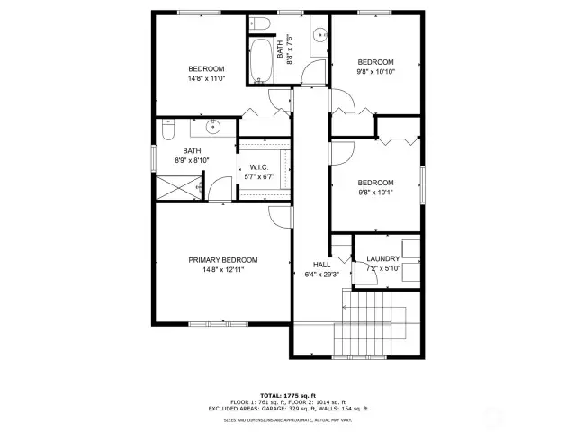 Floor plan 3-the upper level.