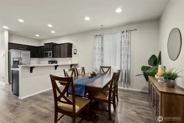 This space can accommodate larger groups for holiday meals.