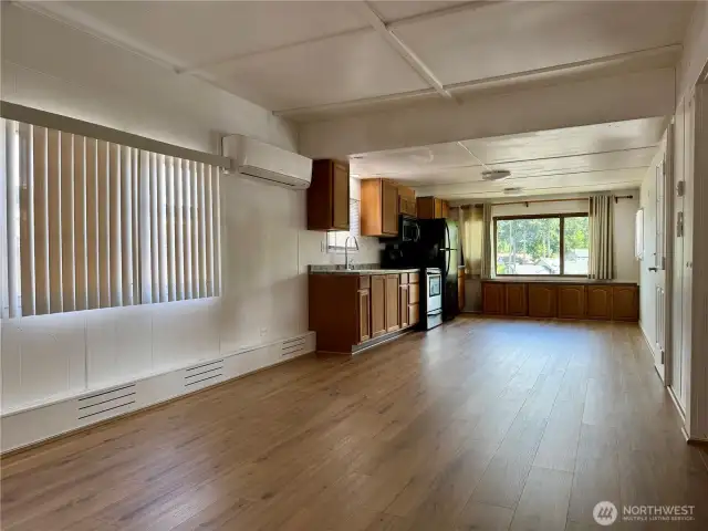 Kitchen open to Living space