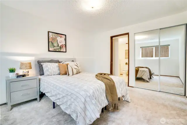 Along with the spacious living room, this lower level of the home includes a 2nd suite excellent for a housemate or long-term guests.