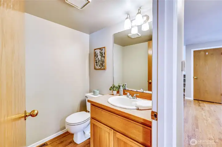 Half bath on main level.
