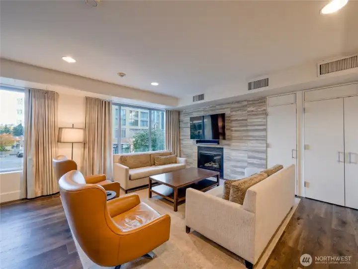 Located on the 2nd floor the party room expands your SF for entertaining