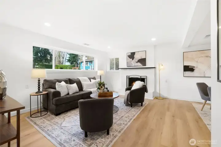 Downstairs rec room, perfect for family gatherings or guests