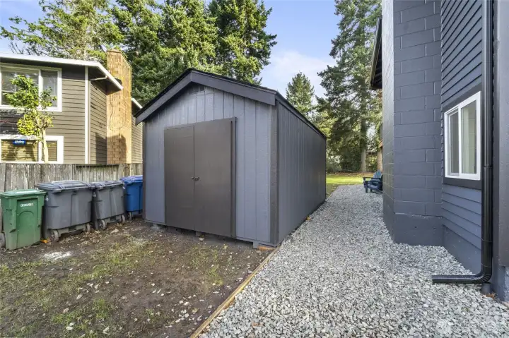 Additional shed for storage.