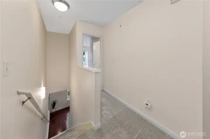 Top of stairs to Primary and Jr. Primary bedrooms