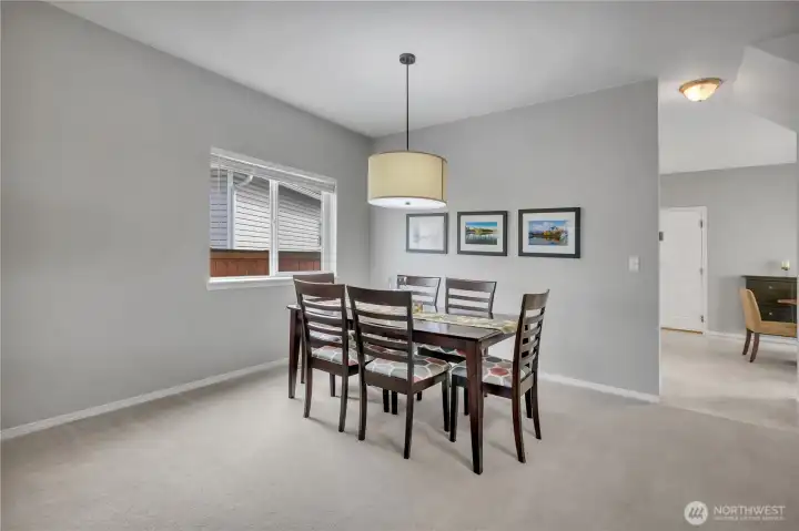 Large Dining room right off of the living room.