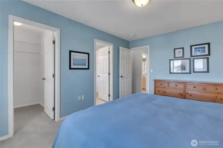 Primary Suite with large walk in closet.