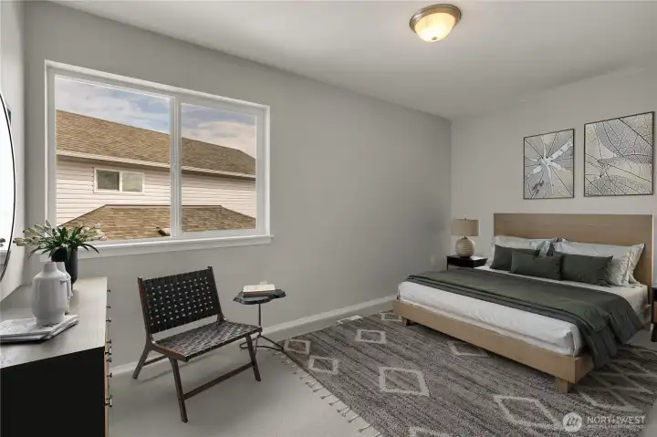 This photo is virtially staged. 3rd Bedroom