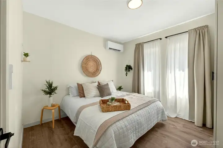 Large Primary bedroom with en suite bathroom on the main floor.