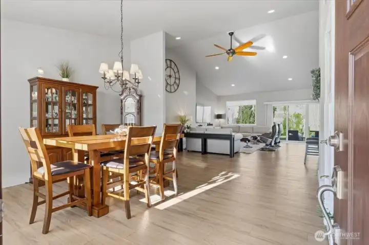 Entry into main house to dining area / open concept great room