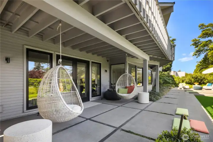 Patio outside the rec-room. Patio outside the rec-room.