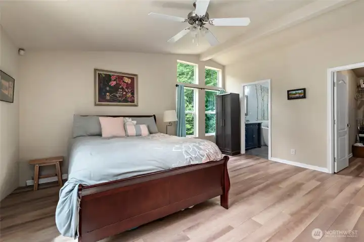 Spacious primary suite