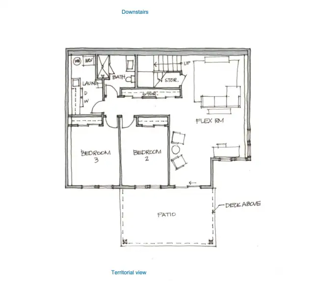 Artist's Rendition. Downstairs with porch.