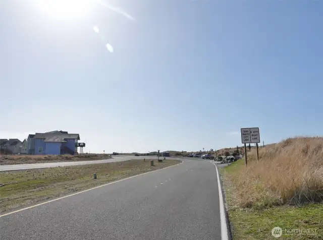 South view of Ocean Shores Blvd (lot is on the right).