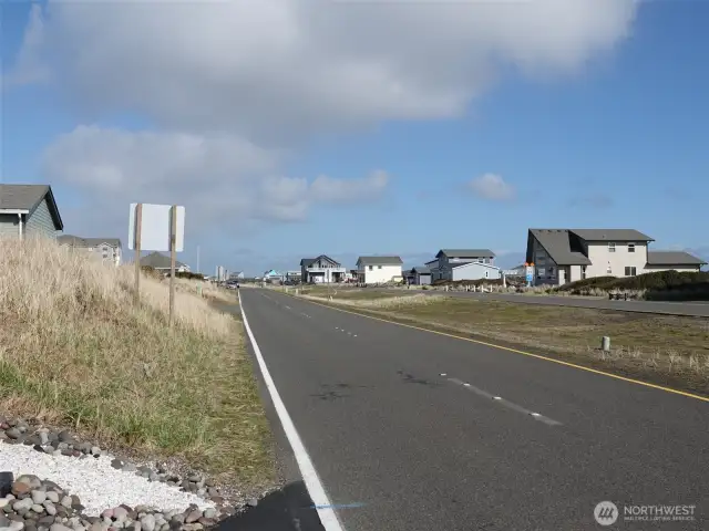 North view of Ocean Shores Blvd (lot is on the left).