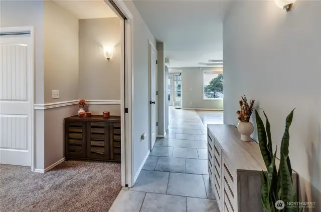 Entry, 3rd bedroom or den/office on left.