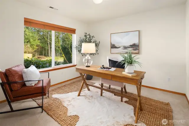 Light filled Home Office just off the entry.