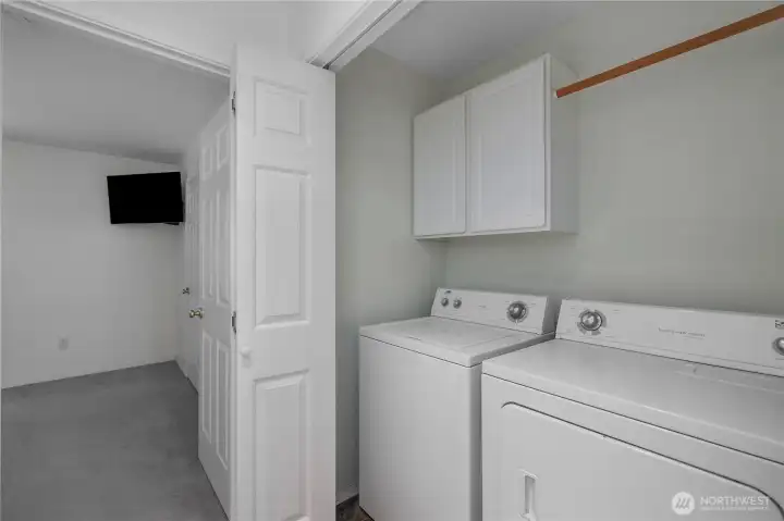 Laundry closet.