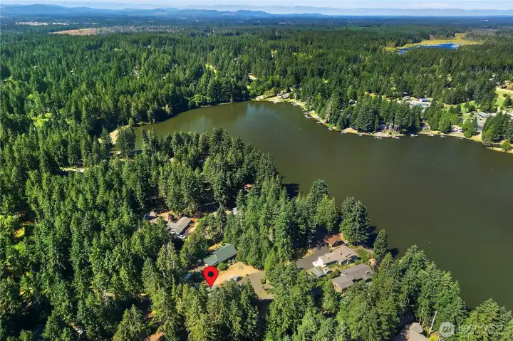 Location, across the street from the lake and a short walk to the nearest park.