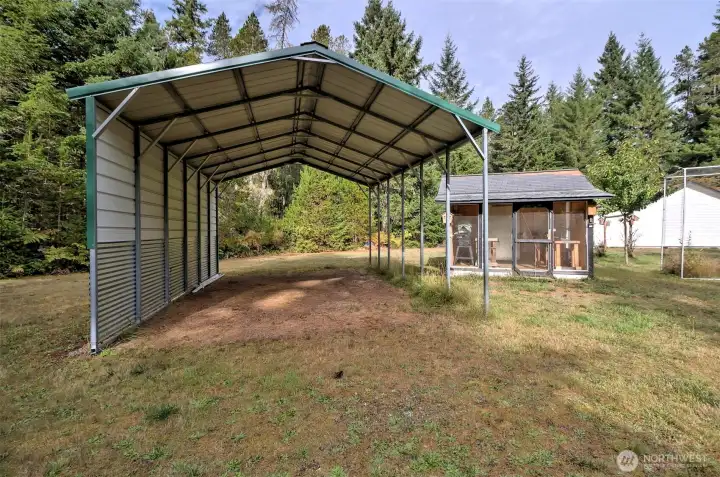 Huge 16x24 RV carport.