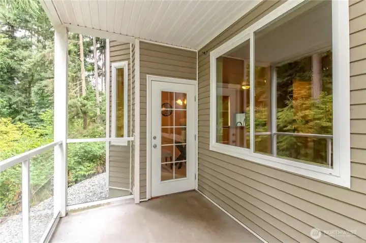 Private balcony with a storage room