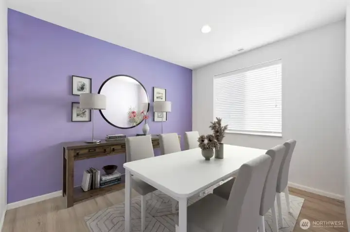 Dining Room; Digitally Staged
