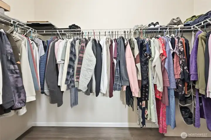 Spacious Walk-In Closet off Primary Bathroom