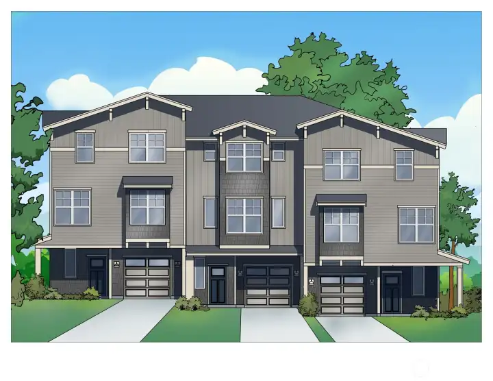 Lot 5 is the Middle unit of the Tri-plex.