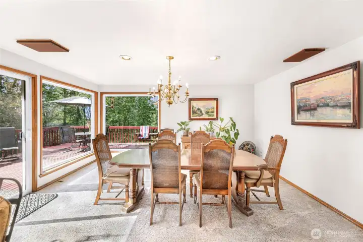 Formal dining area.