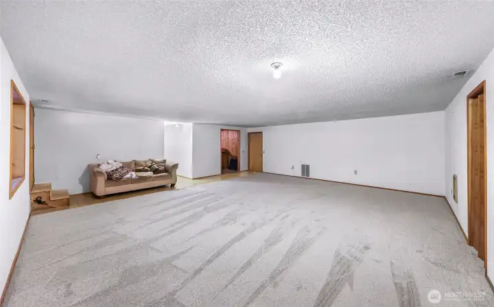 Brand new carpet in huge downstairs bonus room.