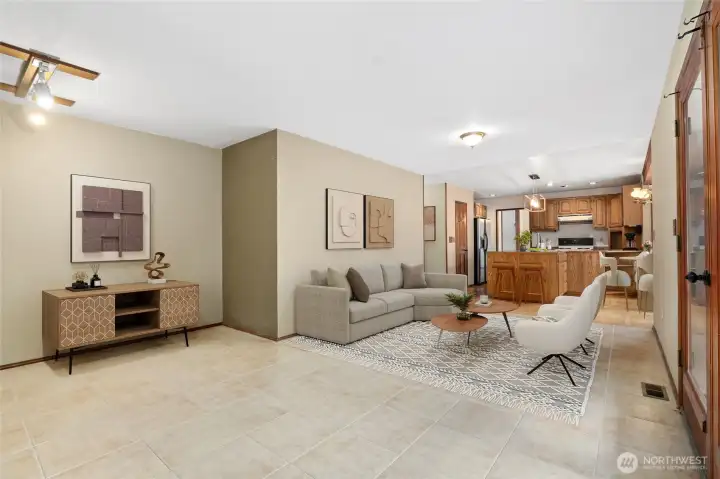 Family room seating area
