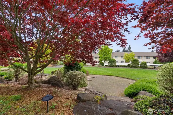 Enjoy professionally maintained landscaping.
