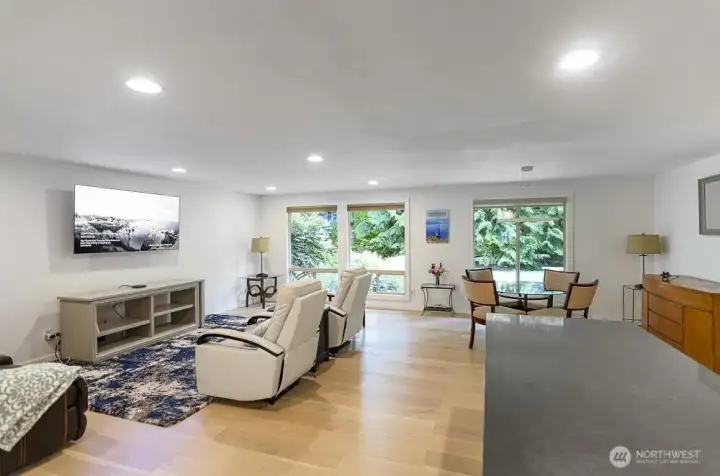 Imagine being able to look out onto a greenbelt.  This home is in harmony with nature.   Engineered hardwood throughout main living areas making it easy care and beautiful.