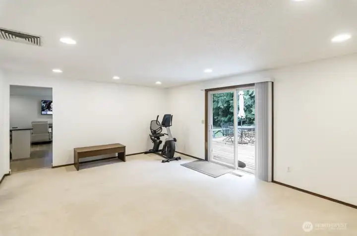 View shows the kitchen and living room on the other side.
