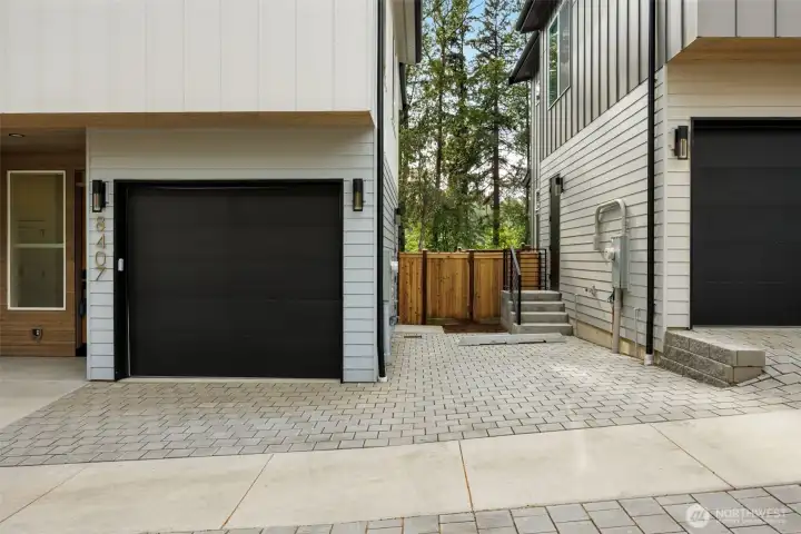 1 car garage with EV ready wiring.