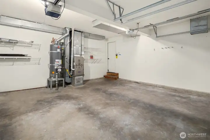 Private garage adds convenience.