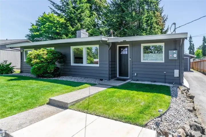 The home has great street presence and is elevated from street for more privacy.