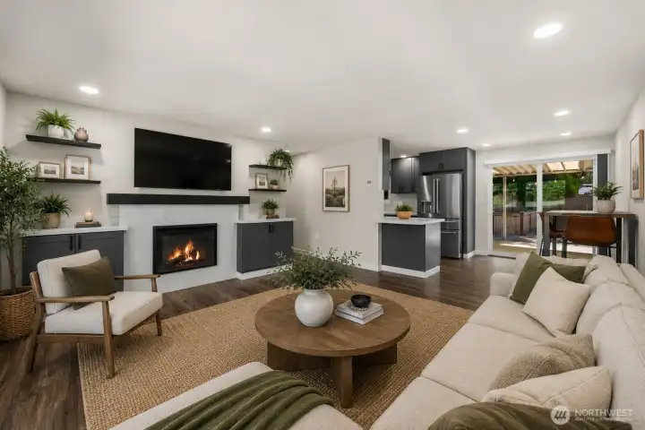 Angle as you enter the home, virtually staged.