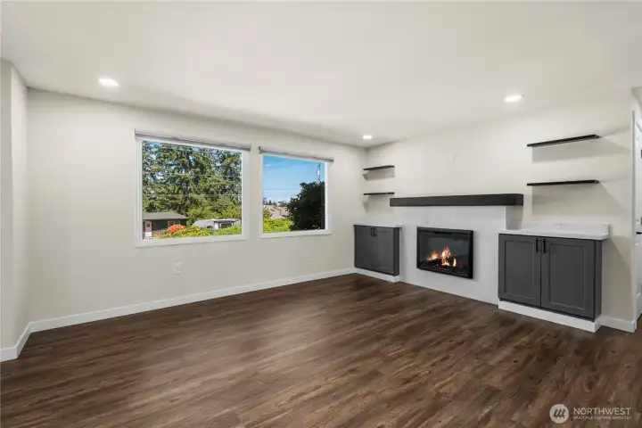 Enjoy an elegant feature wall in main living space.